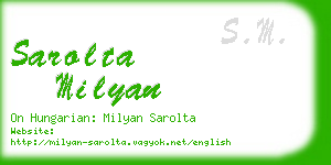 sarolta milyan business card